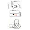 AC WORKS [AD1308-FG] IEC C14/ Sheet E with Mounting Holes