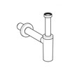 Geberit 151.034.21.1 design siphon 1.25 inch x 32mm chrome