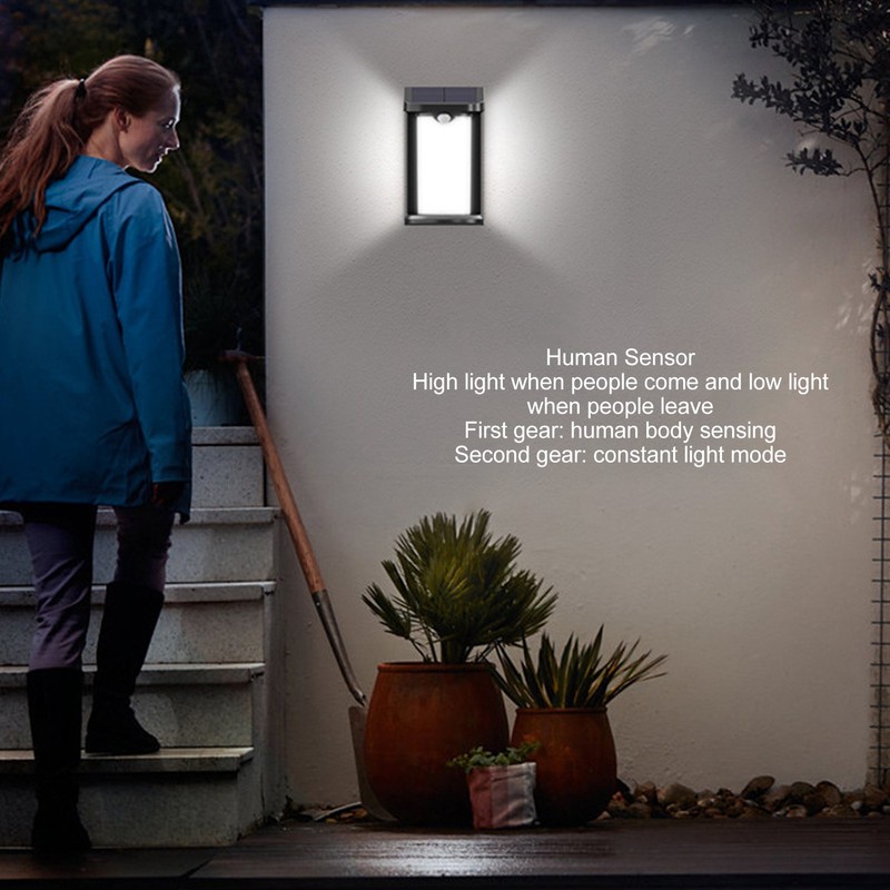 Solar Outdoor Wall Light Waterproof Motion Sensor Simple Appearance Solar