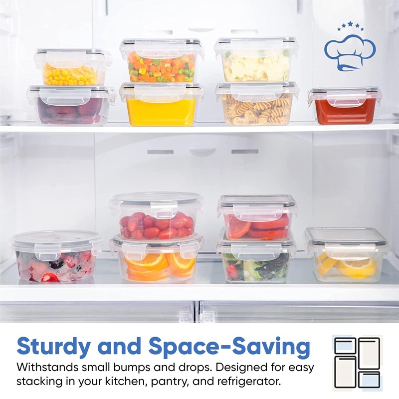 Chef's Path 28 Piece Airtight Food Storage Containers with Easy
