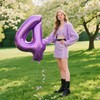 40 Inch Purple Balloon Number 4 Big Foil Helium Giant