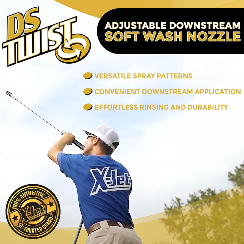 X-Jet DS Twist Nozzle - Adjustable Downstream Soft Wash Nozzle.