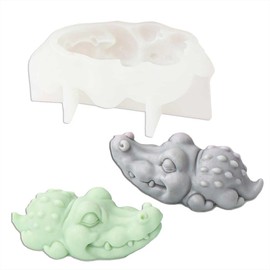 Tone Fun A Lying Crocodile Shape Candle Silicone Molds for Making Candle, Resin, Aromatherapy Candles, Handmade Wax Soap, Home Decor, Craft