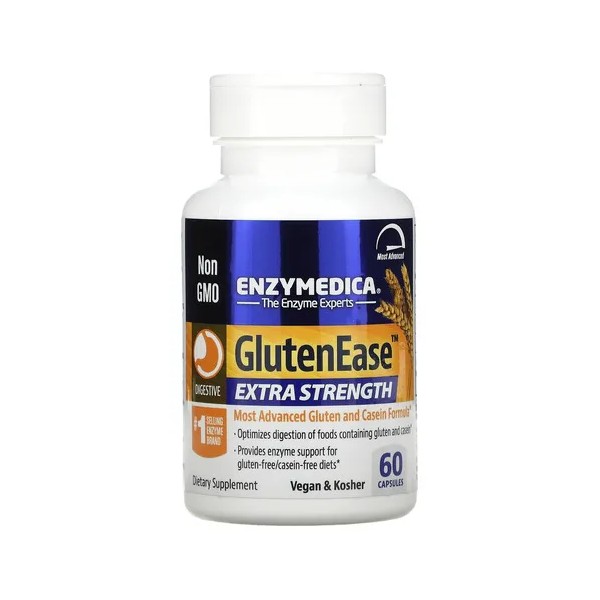 Enzima digestiva extra fuerte Glutenease Enzymedica 60 cápsulas