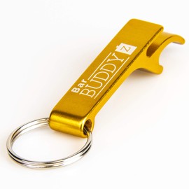 Keychain Bottle Opener - bartender bottle opener - Best Aluminum Bottle/Can Opener - Compact, Versatile & Durable - Vibrant Colors - Premium Keyring Bottle Opener - Ergonomic Design Gold