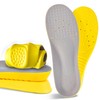 Meidlan インソール 衝撃吸収 アーチサポート, 超軽量 スポーツ用, 2足4枚セット, 立ち仕事用 (イエロー, L(27-30cm向き))