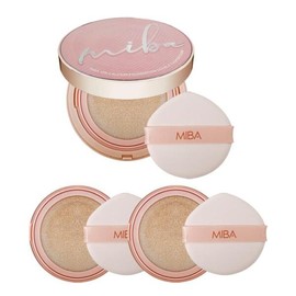 Miba 미바 왕쿠션 시즌3 21호 심플 본품+리필 2개 MIBA Wang Cushion Season 3 No. 21 Simple Full Product + 2 Refills