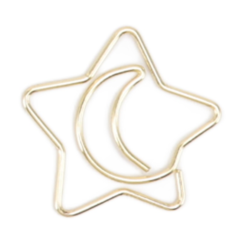 100 Pcs Paper Clips Portable Small Anti Slip Cute Star