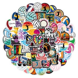 Volleyball Stickers for Laptop(100 Pcs),Gift for Kids Teens Adults Girl,Motivational Sport Waterproof Stickers for Water Bottle,Vinyl Stickers for Scrapbook,Journal,Dairy,Skateboard