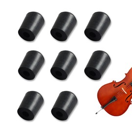 NIIIYTYB 8PCS Cello Endpin Stopper Rubber Tips for Double Bass Upright Cello Stops Anchor Accessories Prevent Slipping and Movement Small Cello Endpin Tips Repair Strap Mute Tuner