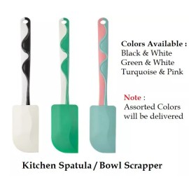 IKEA Kitchen Spatula Bowl Scraper Silicon Rubber Plastic Baking Heat Resistant - 2 x Spatula (Assorted Color)