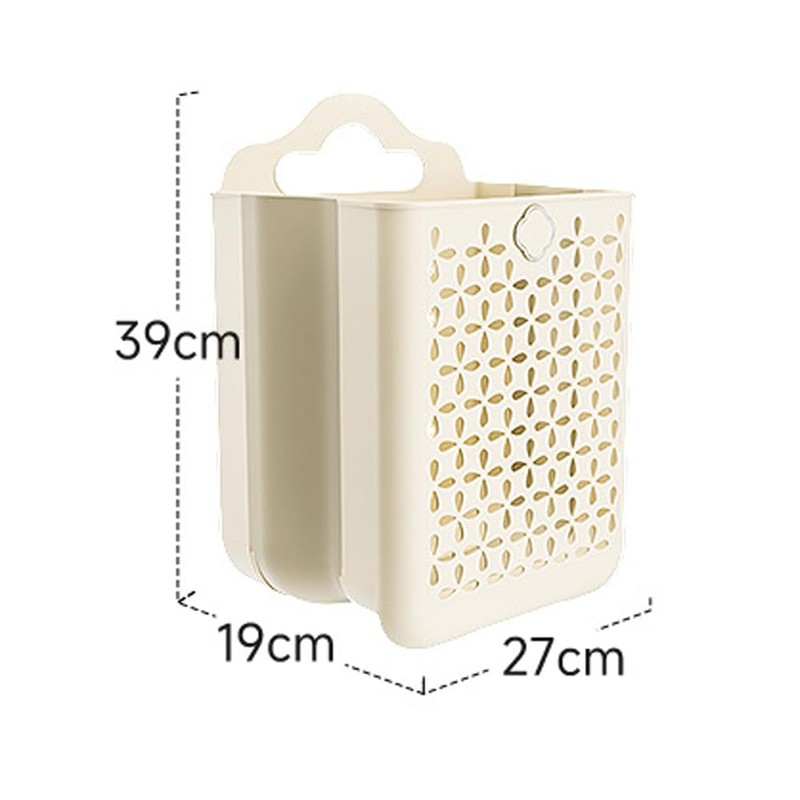 Collapsible Laundry Hamper, Household Foldable Dirty Wall Hanging Multi-functional Hollow