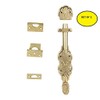 Set of 2, 8 Inch Solid Brass Surface Slide Bolt,