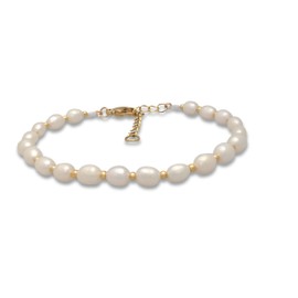 Synata Pulsera de Perlas Blancas Perlas Cultivadas Perlas de Río