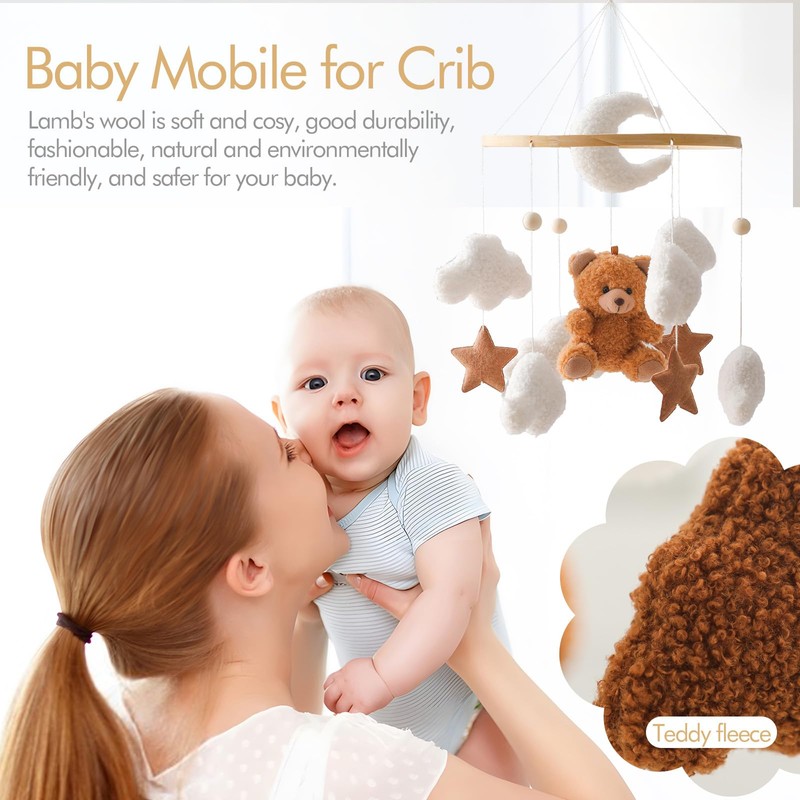 Promise Babe Baby Mobile Baby Crib Holder Wooden Crib Holder