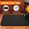 Fire-Resistant Fireplace Hearth Mat for Floor Protection – Non-Slip Fiberglass