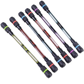 YUNYAN 6 Sticks Gaming Spinning Pen 19 cm Pen Spinning Stick Rotating Pen Non-Slip Writeable Pen for Pressure Relief Student Entertainment Office Supplies (0.5 mm)