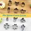 Crethinkaty Mini Easter Cookie Cutter Set,12 Pcs Shamrock Cookie Cutters