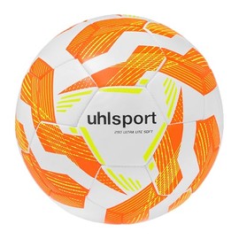 uhlsport Ultra Lite Soft 290, Junior Football Training Ball, Football, for Children up to 10 Years, White/Fluo Orange/Fluo Gel