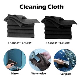 MUNSKT 10 x Thickened Magic Cleaning Cloth, Two Sizes, Large Reusable Microfiber Towels, Ultra Soft, Highly Absorbent, Streak Free, Lint Free, Household, Kitchen, Car, Glass