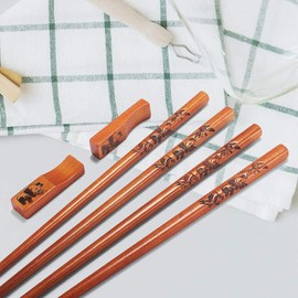 Chopstick Reusable Chinese Panda Chopsticks with Holder and Carrying Bag Chinese Traditional Stylish Set（2 Pairs）