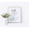 Faith Wall Art, Botanical Bible Verse Print, Scripture Gift Idea,