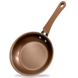 NutriChef 10'' Durable Medium Fry Pan-Non-Stick High-Qualified Cookware, Induction PTFE/PFOA/PFOS-Free Heat Resistant Lacquer Kitchen Ware, Compatible with Models: NCCW14S & NCCW20S, One Size, Brown