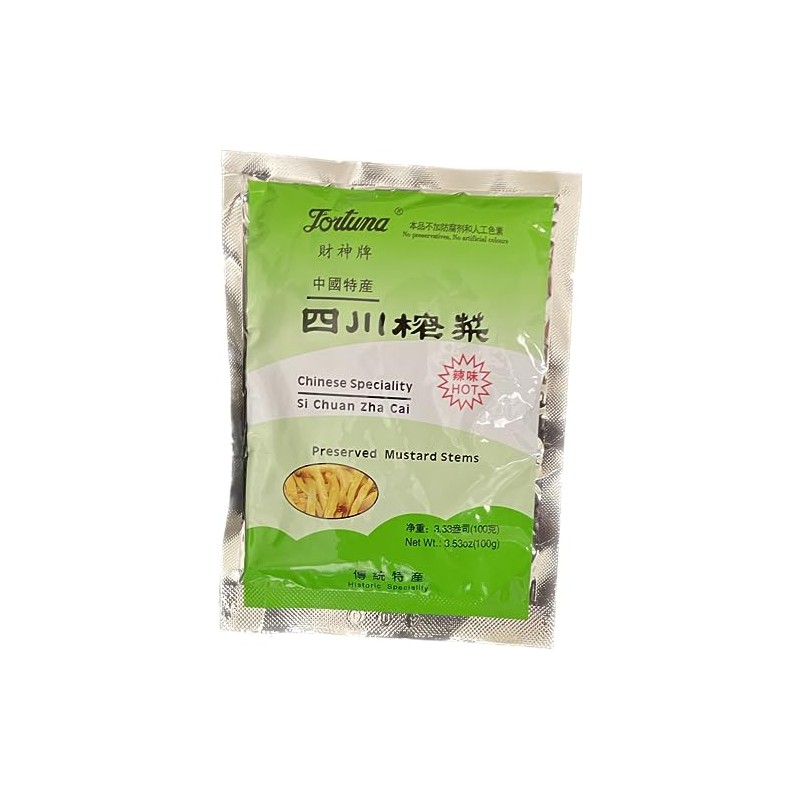 Sichuan Zha Cai (Preserved Mustard Stems) - Hot/Spicy - 3.53oz
