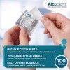 Pre-Injection Alcohol Wipes/Swabs Box of 100 Sachets