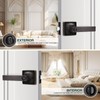 GOBEKOR 2 Pack Privacy Lever Door Handle Oil Rubbed Bronze