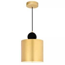 CWI Lighting Saleen 9" Mini Pendant, Sun Gold/Black - 1156P9-625