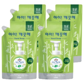 I'm Clean Antibacterial Foam Hand Soap Forest Walk Scent Refill, 450ml, 4 Pieces / 아이깨끗해 향균 폼 핸드솝 숲 속 산책향 리필, 450ml, 4개