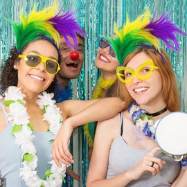 Zhzrche Mardi gras headband mardi gras accessories fascinators for women headdress showgirl headbands for women