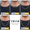 VEXXS Men's Gold Chain,14K Real Gold Plated Cuban Link Chain,