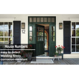 nanlyiau 8in Floating House Numbers - Dark Gray Stainless Steel Modern House Number Sign