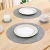 Homaxy Round Faux Leather Placemats and Coasters, Washable Dual-Side Table