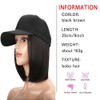 iLUU Short Bobo Synthetic Hair Extensions with Black Baseball Cap