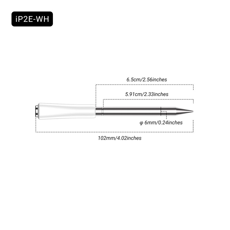 White Wireless Meat Thermometer Probe for INKBIRD INT-12-BW,Wireless Meat Thermometer