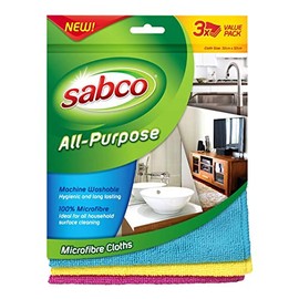 Sabco All Purpose Micro Fibre Cleaning Cloths 3-Pieces