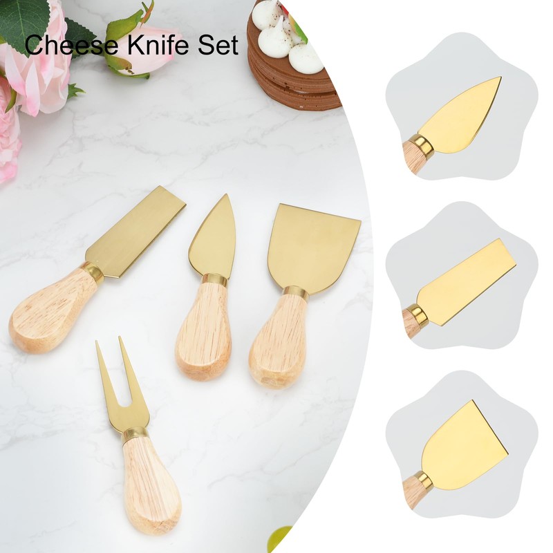 Golden Charcuterie Boards Accessories Butter Spreader Knives Set, 48 Pcs