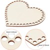 5 PCS Heart-Shaped Wooden Crochet Basket Bottoms, DIY Craft Basket