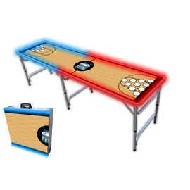 PARTYPONG PartyPongTables PPT-082220217 Basketball Court with Cup Holes & LED Lights