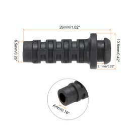 sourcing map 50pcs 4mm Strain Relief Cord Connector Cable Bushing Boot Sleeve for Electric Cable Cord Insulation Protection