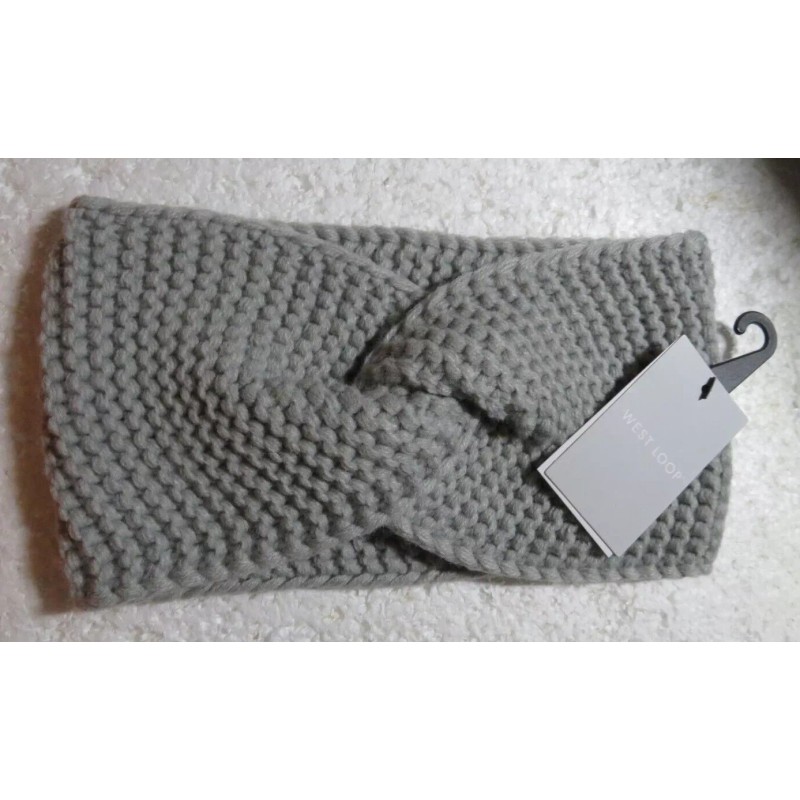 West Loop Headband Fall Winter One Size Unisex Gray Criss