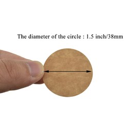 HAHIYO 1.5-Inch 500Pcs Natural Brown Kraft Round Label - Blank Adhesive Sticker to Write On for Jar, Canning, Price Tag, Store Organizing