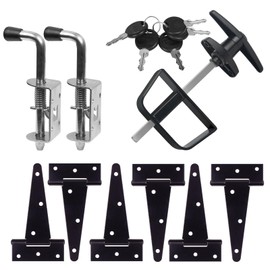 Shed Door Hardware Kit - Complete Gate Set with Hinges, Latch, Lock & Handle for Your Shed Door