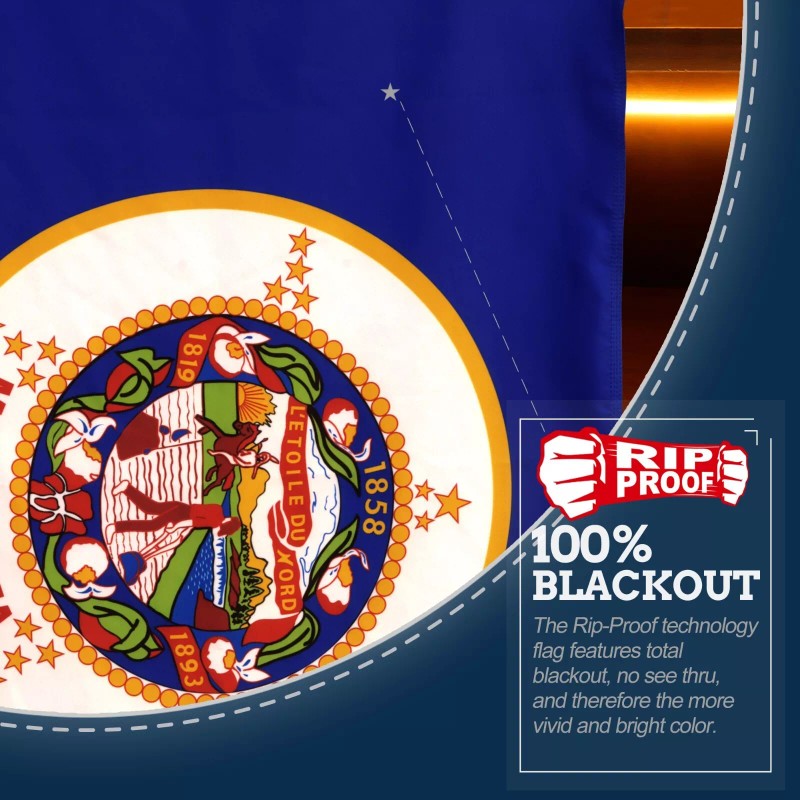 Anley Rip-Proof Double Sided 3-Ply Minnesota State Flag 3x5 Ft