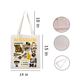 Zuo Bao Missouri Travel Bag Columbia City Lover Gift MO Fans Themed Shopping Bag for Travellers, Missouri