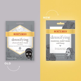 Burt's Bees Face Masks, Detoxifying Charcoal Facial Skin Care, 100% Natural, Single Use (6 Count)