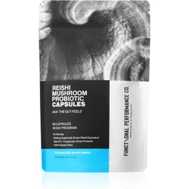 Reishi Mushroom + Probiotic Capsules – Fruiting Body Extract 3000 mg with 60 Billion CFU Probiotic & Prebiotic Fibre – Vegan Gut & Immune Support – 45 Day Supply